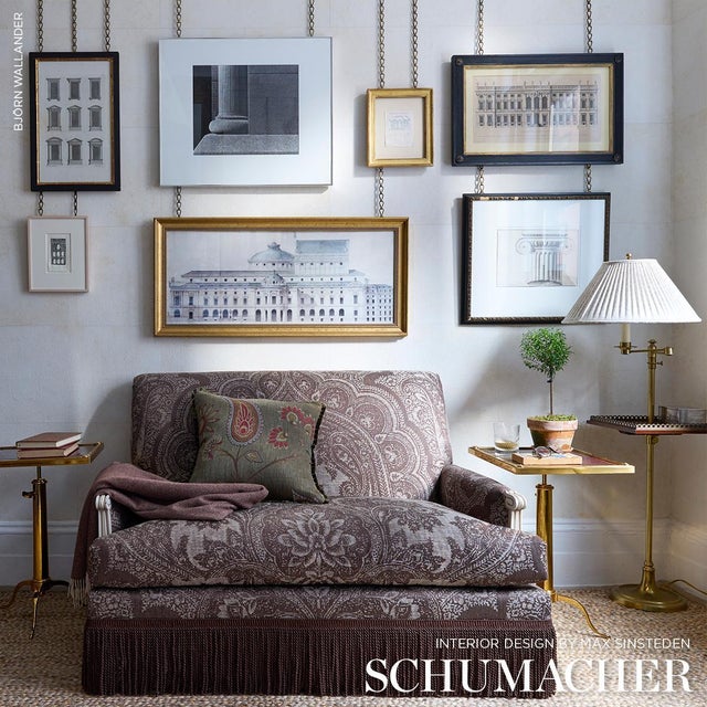 2020s Sample - Schumacher Amara Paisley Fabric In Mocha For Sale - Image 5 of 6