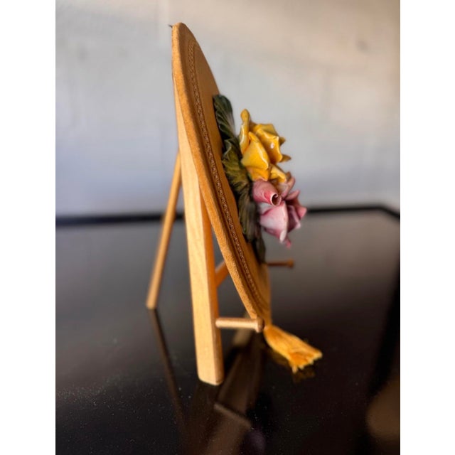 Vintage Italian Capodimonte Style Porcelain Flower Wall Plaque - Sold Separately For Sale In Miami - Image 6 of 6