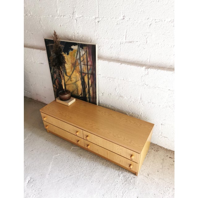 Mid-Century Modern German Lowboard in Beech, 1960s For Sale - Image 9 of 14