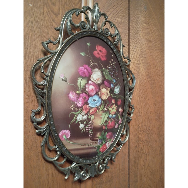 Mid 20th Century Bubble Glass Brass Frames For Sale In Dallas - Image 6 of 6