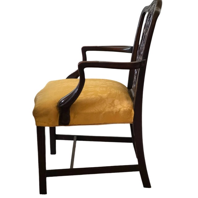 Chippendale Early 19th Century Chippendale Carved Mahogany Open Armchair For Sale - Image 3 of 6
