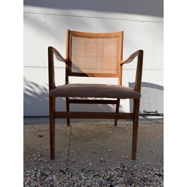 Mid Century Modern Dux Swedish Dining Set – Drop Leaf Table + 6 Cane Back Chairs For Sale - Image 12 of 16