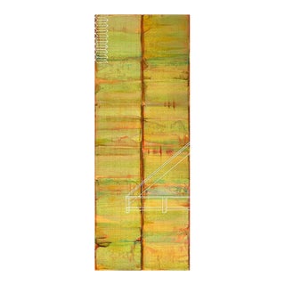 Rebecca Koury Original "The Second Gate" Gold Olive Diptych Contemporary Abstract Painting, Acrylic on Canvas/Panel, Carmel California Art, 2019 For Sale