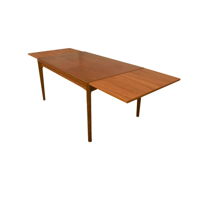 1960s Mid-Century Danish Teak Extendable Draw Leaf Dining Table For Sale - Image 10 of 12