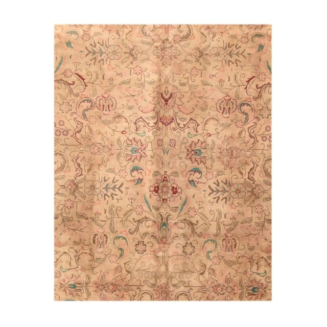 Traditional Fine Vintage Persian Tabriz Rug 10'2'' X 12'10'' For Sale - Image 3 of 5