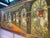 Mid-Century Modern Light-Up Mid-Century Tropical Courtyard Oil Painting For Sale - Image 3 of 5