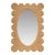Matthew Izzo Home Lillian Woven Rattan Wall Mirror - Rectangular Frame With Oval Mirror For Sale