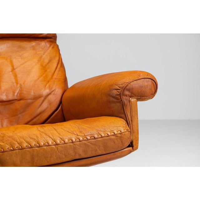 Vintage DS-31 High-Back Lounge Chair in Naturel Leather from de Sede, 1970 For Sale - Image 11 of 18