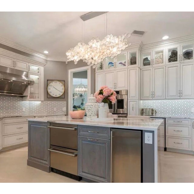 Eurofase Trento 55” Champagne Silver 15-Light Oval Chandelier For Sale - Image 9 of 10