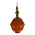 Mid-Century Distressed Orange Pressed Glass Pendant Light For Sale
