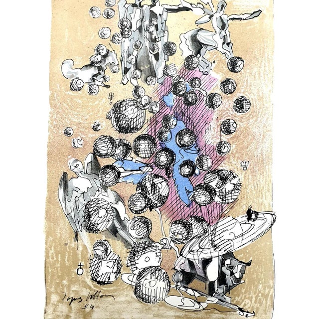 Jacques Villon - Dance of the Universe - Original Lithograph 1959 For Sale - Image 4 of 9