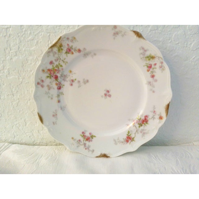 Vintage Matched Victorian Design Floral Porcelain Dinner Plates, Set of 6 For Sale In West Palm - Image 6 of 11