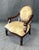 French Louis XVI Style Floral Upholstered Fauteuil Armchair For Sale - Image 3 of 10