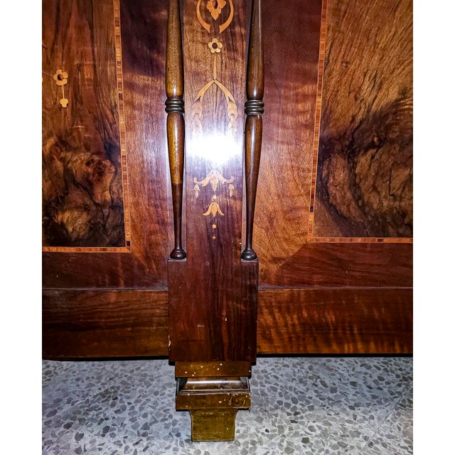 Brown Double Bed with Inlays in Worked Brass from Liberty For Sale - Image 8 of 18