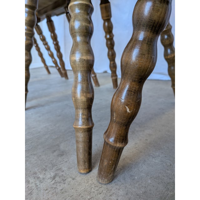 Vintage Tyrolean Farmhouse Heart Cutout Wooden Dining Chairs, 1970s, Set of 4 For Sale - Image 9 of 18