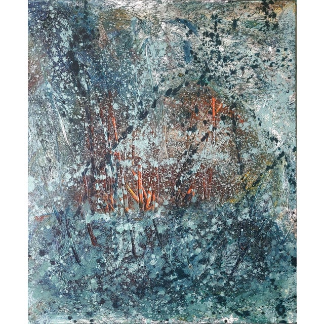 Contemporary Abstract Oil on Canvas "Turgor Pressure 2" by Reiner Heidorn For Sale - Image 6 of 6