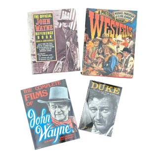 Vintage John Wayne and Western Movie Book Bundle Set of 4 For Sale