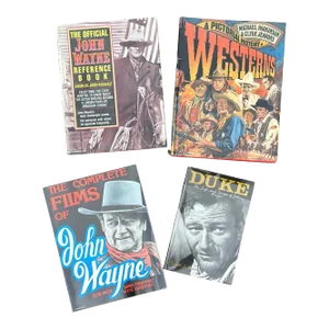 Vintage John Wayne and Western Movie Book Bundle Set of 4