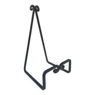 Late 20th Century Wrought Iron Book Stand Art Easel For Sale