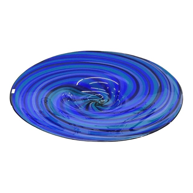 Nemtoi Fine Glass Art Sculptural Platter- Signed For Sale