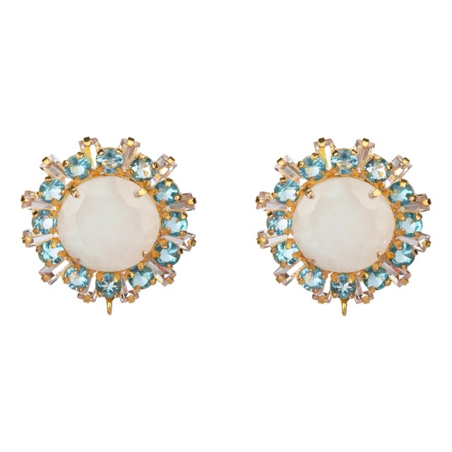 Isabella Studs, White, Pierced For Sale