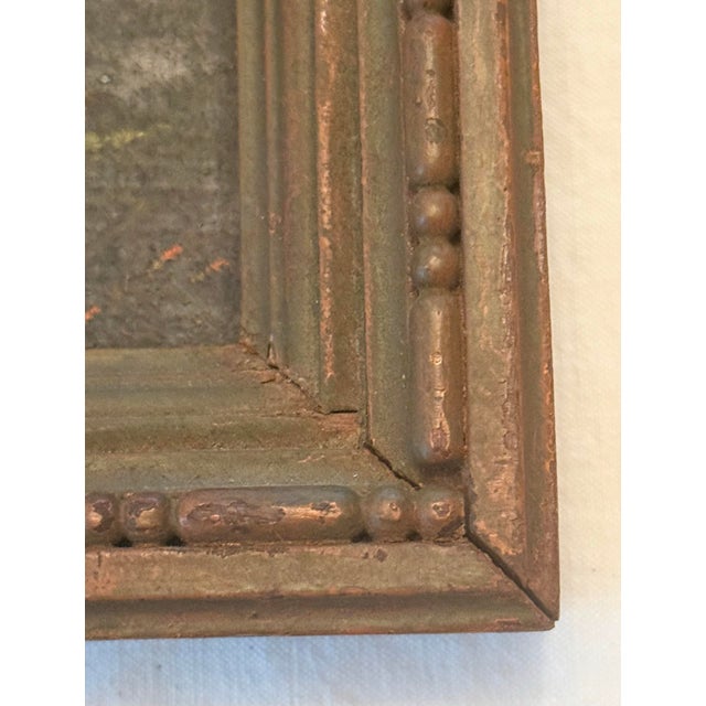 Blue Vintage Framed Rustic Oil on Board Landscape - “Mount Whitney in California” For Sale - Image 8 of 12