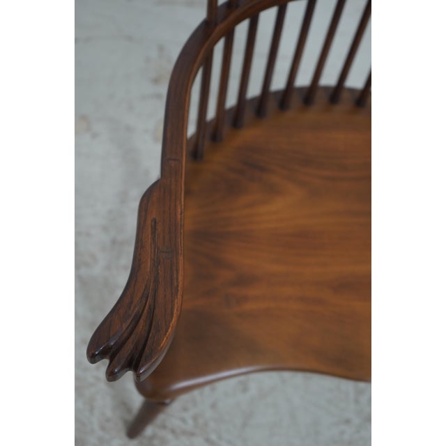 Brown Frederick Duckloe High Comb Back Windsor Chair Oak & Maple Woods For Sale - Image 8 of 18