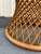 Wood Sculptural Rattan Hourglass Dining Table- Glass Top For Sale - Image 7 of 12
