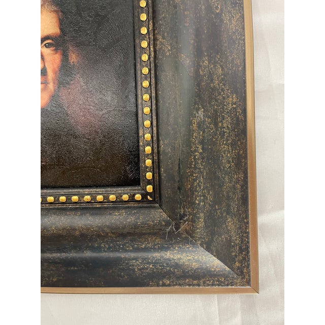 Plastic Hand-Textured Thomas Jefferson Portrait Print After Rembrandt Peale For Sale - Image 7 of 11