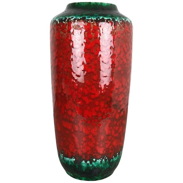 Large Multi-Color Pottery Fat Lava 517-45 Floor Vase from Scheurich, 1970s For Sale - Image 15 of 15