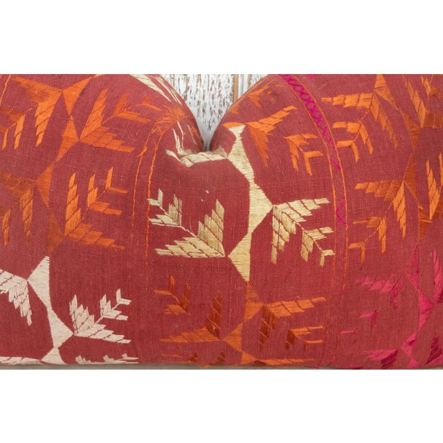 Luma Antique Indian Folk Lumbar Pillow For Sale In Los Angeles - Image 6 of 9