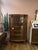 Beautiful Oak wood curved glass front China Cabinet. Door opens at the front. Glass all intact, no cracks. China Cabinet...