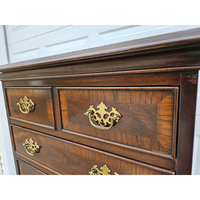 Late 20th Century Mahogany Chippendale Seven Drawer Lingerie Chest - Drexel For Sale - Image 5 of 10