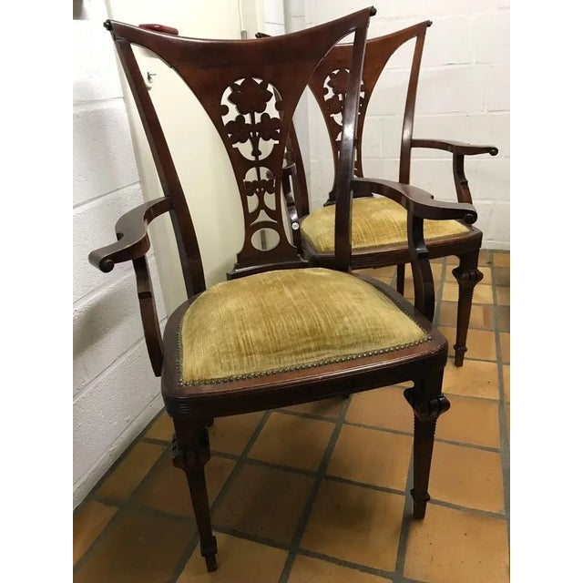 1910s Set of Bentwood Armchairs in Mahogany Colored, 1915 For Sale - Image 5 of 10