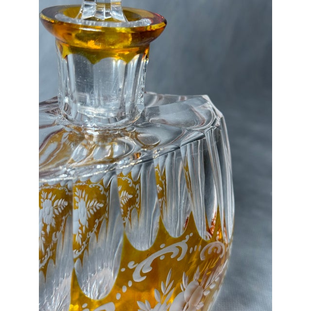 1930s Art Deco Crystal Carafe from Josephinenhütte Glassworks, 1930s For Sale - Image 5 of 12