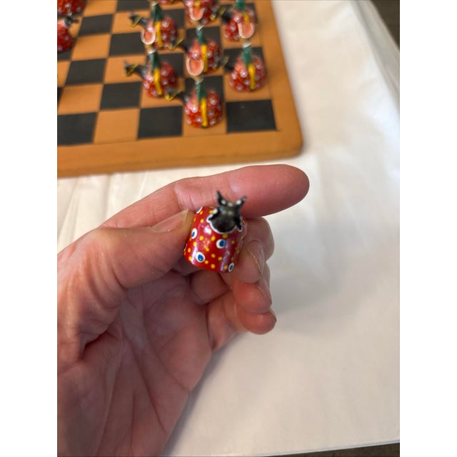 Vintage Brazilian Handmade Checkers Set Made by Vitalino Neto For Sale - Image 12 of 12
