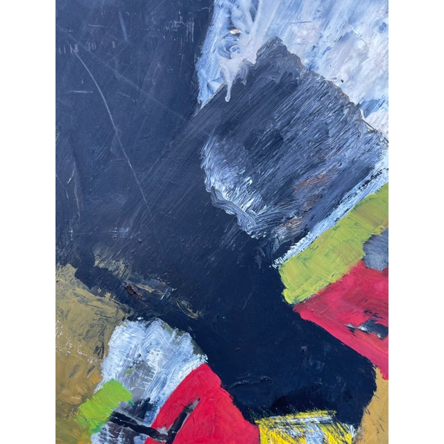 Pat Berger Abstract Oil Painting on Artist Board For Sale In Los Angeles - Image 6 of 7