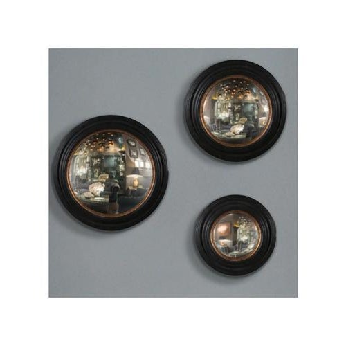 Flemish Style Round Convex Witch Mirrors, 19th Century, Set of 3 For Sale - Image 3 of 6