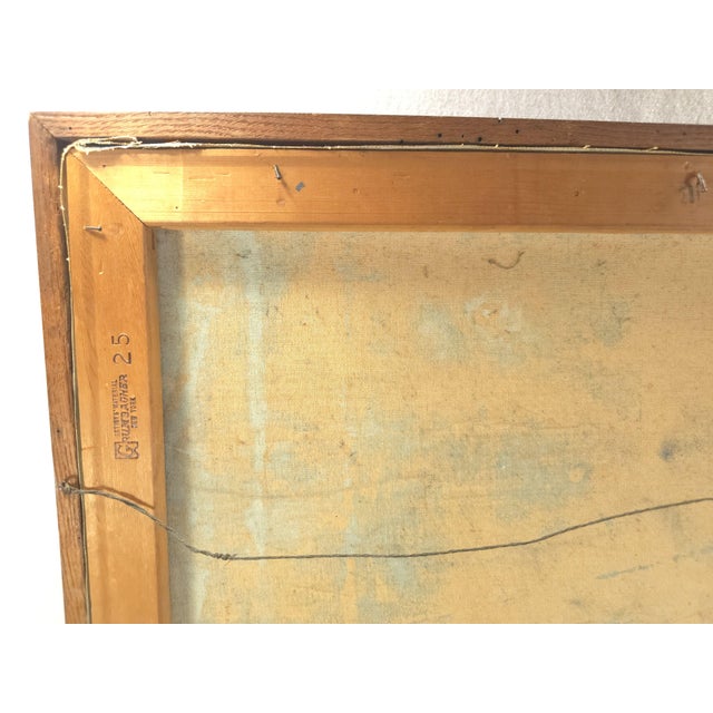 Original Abstract Expressionist Signed Charles Keeling Lassiter Oil Painting Mixed Media on Canvas C. 1960 For Sale - Image 10 of 11