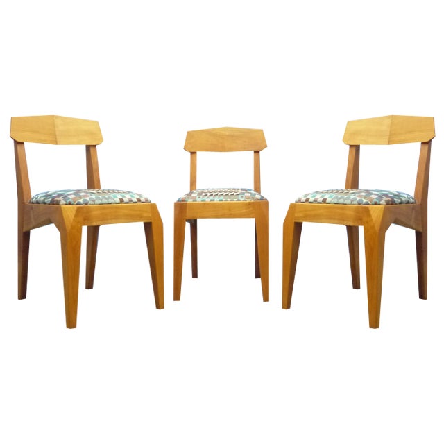 Anthroposophical Cherry Dining Chairs by Siegfried Pütz, 1920s, Set of 3 For Sale