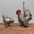 Japanese Okimono Rooster and Hen, 1920s, Set of 2 For Sale - Image 13 of 13
