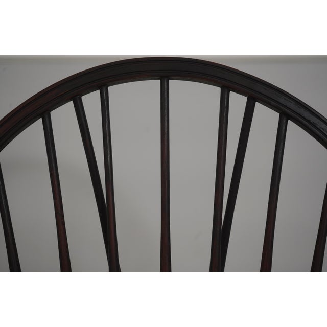 1980s Warren Chair Works Black Windsor Dining Room Chairs For Sale - Image 5 of 18