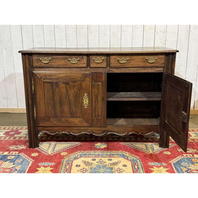 Brown Antique Malouin Mahogany and Poplar Buffet, 1800s For Sale - Image 8 of 18