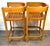Pair Architectural Solid Teak Bar Stools Attributed to Palecek, Organic Modern For Sale - Image 13 of 14
