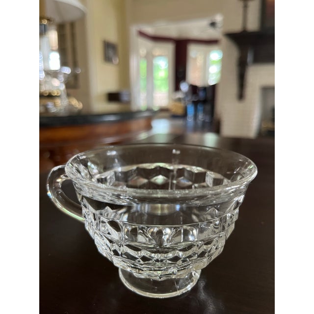 Mid 20th Century Cut Glass Teacups & Saucers, Set of 19 For Sale In Oklahoma City - Image 6 of 10