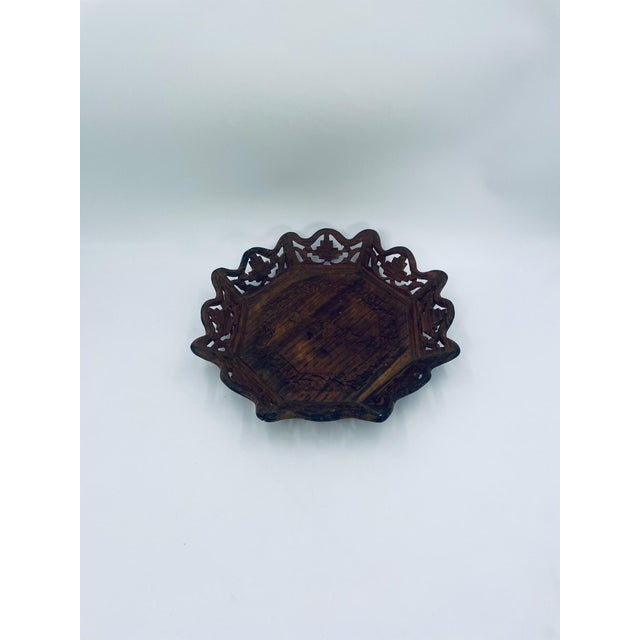 Indian Wooden Tray, 1975 For Sale - Image 10 of 10