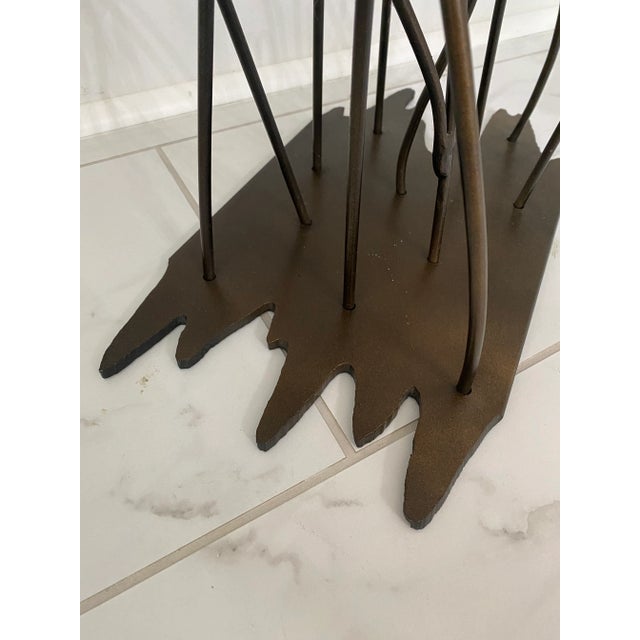 Vintage Wrought Iron Sculptural Wine Rack For Sale In Atlanta - Image 6 of 7
