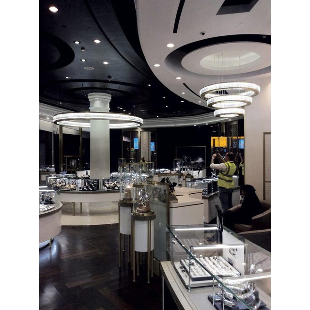 Not Yet Made - Made To Order Eclipse Square Single Crystal Layer Pendant Lamp by Aggiolight, Set of 3 For Sale - Image 5 of 8