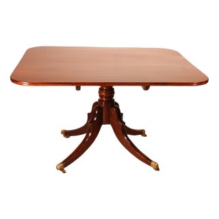 Large Mahogany Quadrip Table, 1800s For Sale