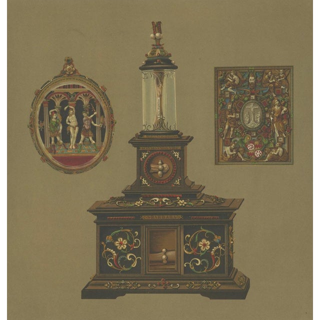 Late 19th Century F. X. Zettler, Bavarian Royal Chapel Objects, 1874, Chromolithographs, Set of 2 For Sale - Image 5 of 9